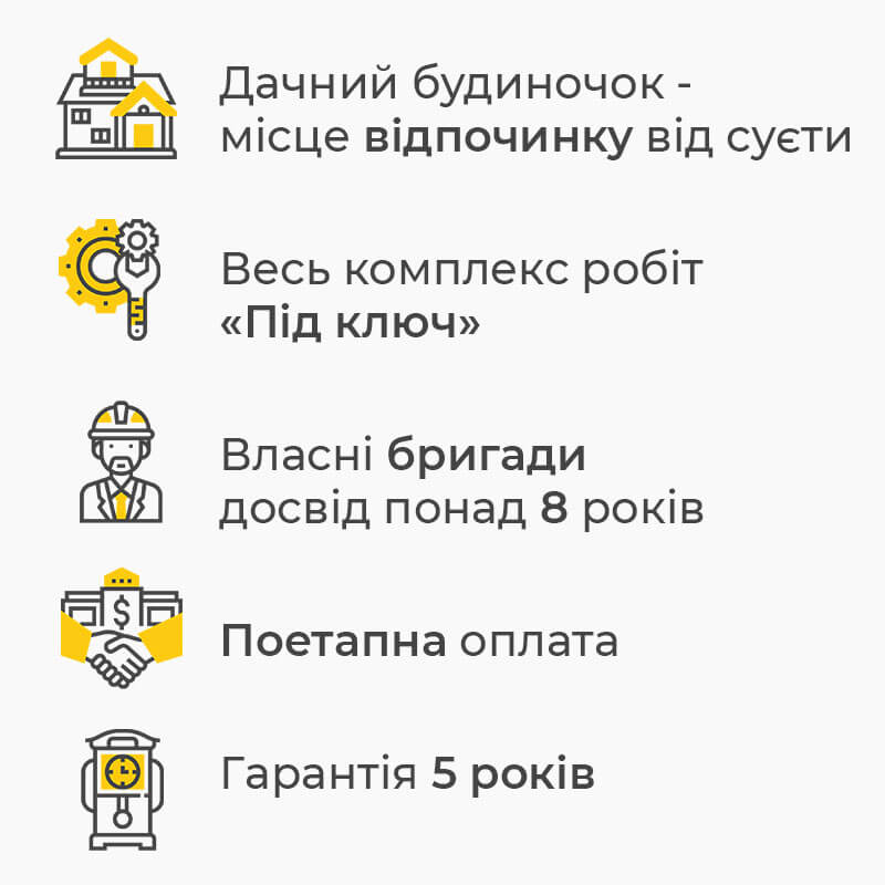 Дачні будинки - Building dacha list