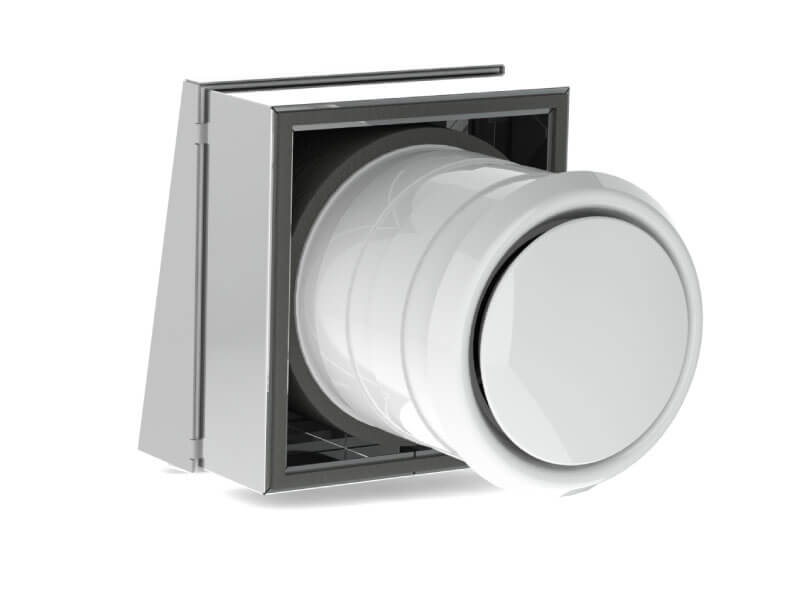 Рекуператор Ventoxx Slim Line для автоматического энергосберегающего проветривания помещений с тонкими стенами